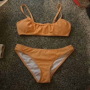 Never worn orange scoop neck bikini.